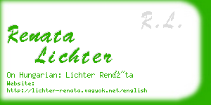 renata lichter business card